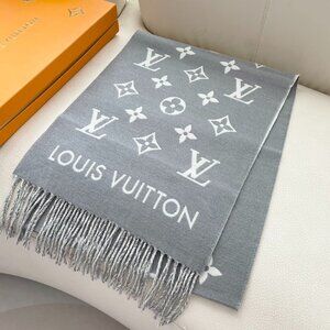 Louis Vuitton Monogram Grey Scarf